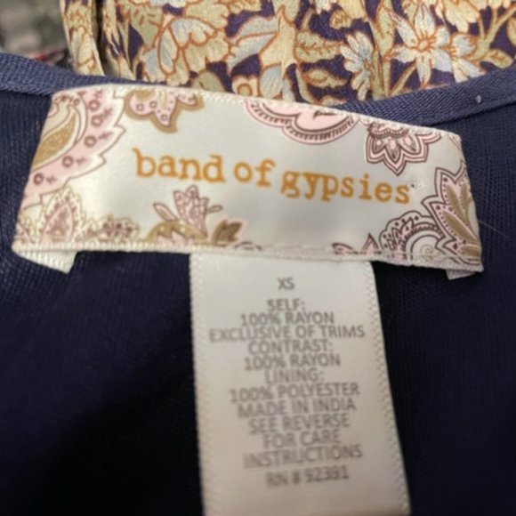 Band of Gypsies Sleeveless Scoop Neck Fringe Hem Dress Size XS - Picture 10 of 10